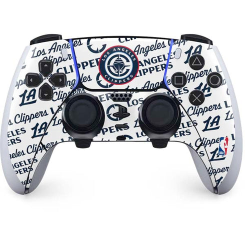 NBA Los Angeles Clippers Blast Text PS5 DualSense Edge Pro Controller Skin