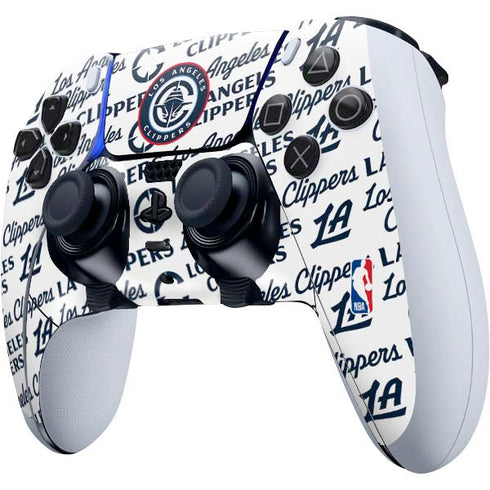 NBA Los Angeles Clippers Blast Text PS5 DualSense Edge Pro Controller Skin