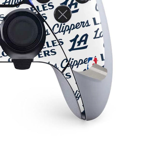 NBA Los Angeles Clippers Blast Text PS5 DualSense Edge Pro Controller Skin