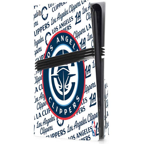 NBA Los Angeles Clippers Blast Text PS5 Pro Disk Console Skin