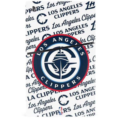 NBA Los Angeles Clippers Blast Text PS5 Slim Disk Bundle Skin