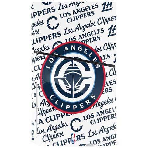 NBA Los Angeles Clippers Blast Text PS5 Slim Disk Bundle Skin