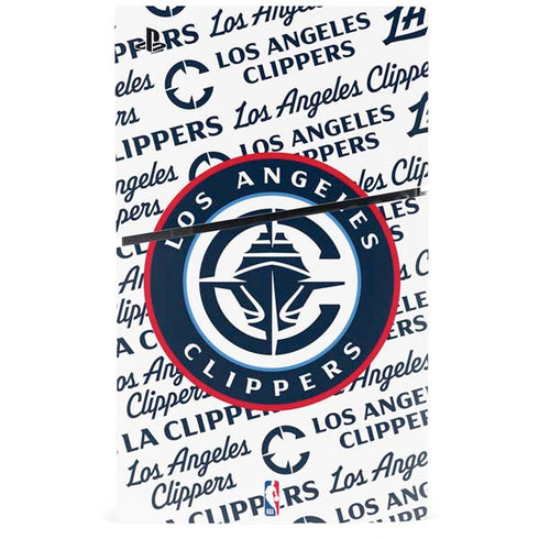NBA Los Angeles Clippers Blast Text PS5 Slim Disk Console Skin