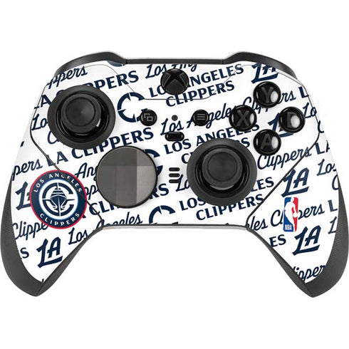NBA Los Angeles Clippers Blast Text Xbox Elite Wireless Controller Series 2 Skin
