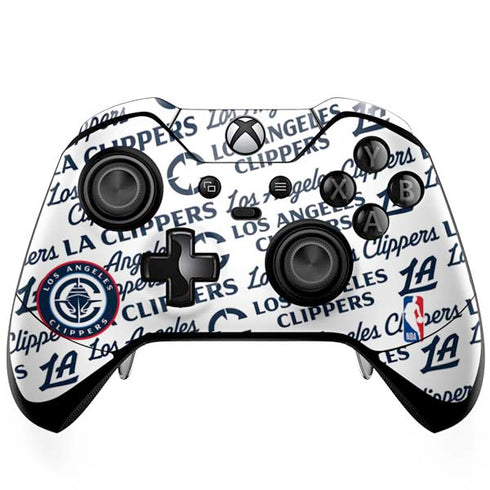 NBA Los Angeles Clippers Blast Text Xbox One Elite Controller Skin