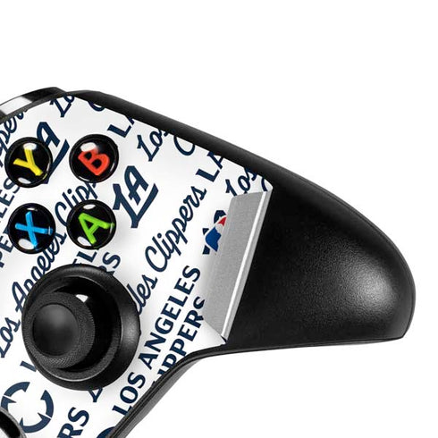 NBA Los Angeles Clippers Blast Text Xbox One S Controller Skin