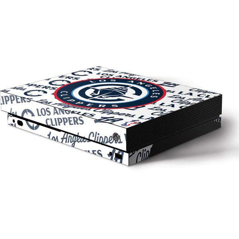 NBA Los Angeles Clippers Blast Text Xbox One X Console Skin