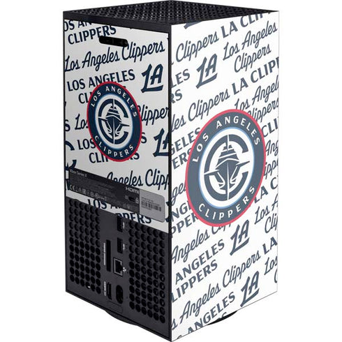 NBA Los Angeles Clippers Blast Text Xbox Series X Console Skin