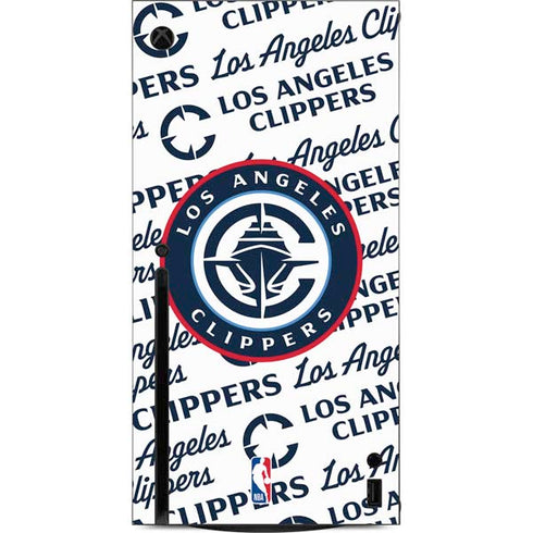 NBA Los Angeles Clippers Blast Text Xbox Series X Console Skin