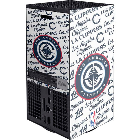 NBA Los Angeles Clippers Blast Text XBox Series X Digital Edition Console Skin