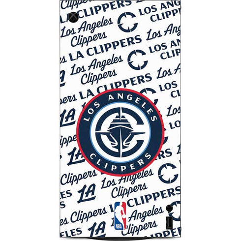 NBA Los Angeles Clippers Blast Text XBox Series X Digital Edition Console Skin