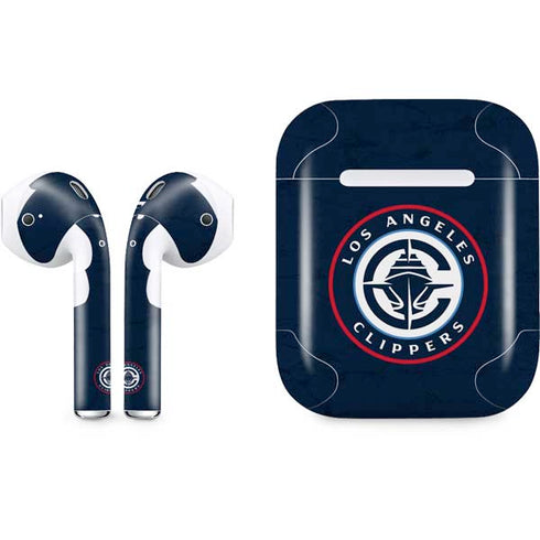 NBA Los Angeles Clippers Distressed Blue Apple AirPods Skin
