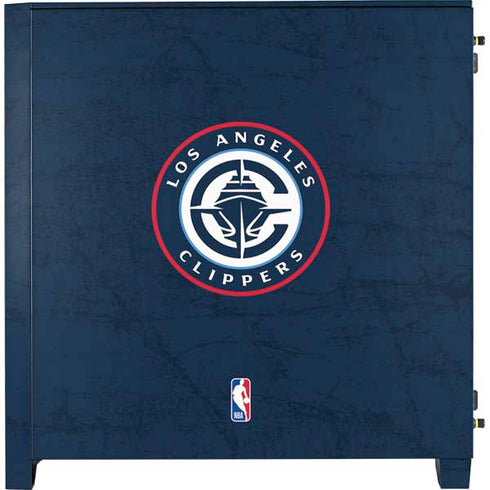 NBA Los Angeles Clippers Distressed Blue Corsair 4000D Tempered Glass Mid-Tower ATX Case Skin