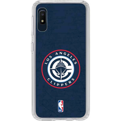 NBA Los Angeles Clippers Distressed Blue Galaxy A10e Clear Case