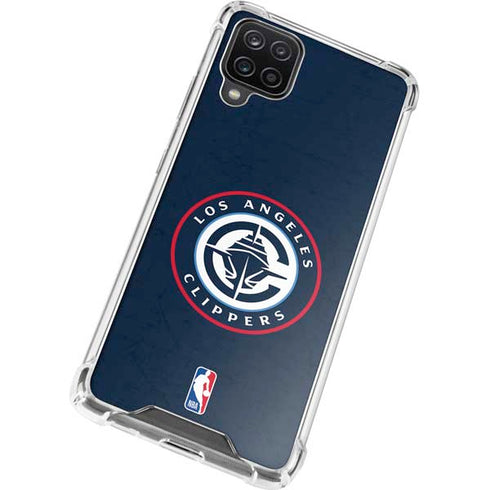 NBA Los Angeles Clippers Distressed Blue Galaxy A12 Clear Case