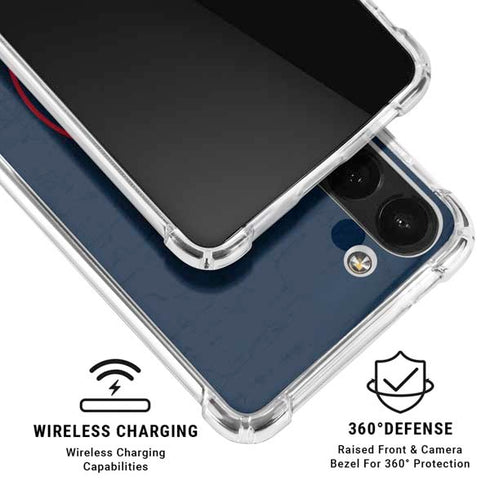 NBA Los Angeles Clippers Distressed Blue Galaxy A13 5G Clear Case