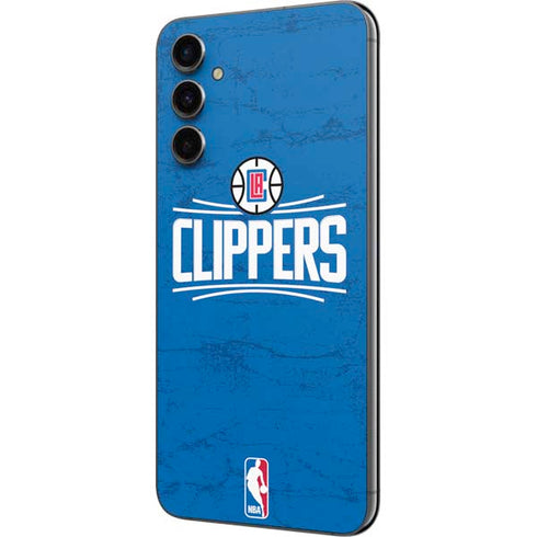 NBA Los Angeles Clippers Distressed Blue Galaxy A14 5G Skin