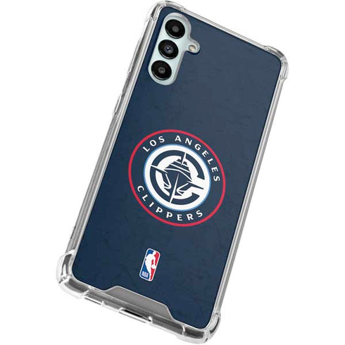 NBA Los Angeles Clippers Distressed Blue Galaxy A15 5G Clear Case