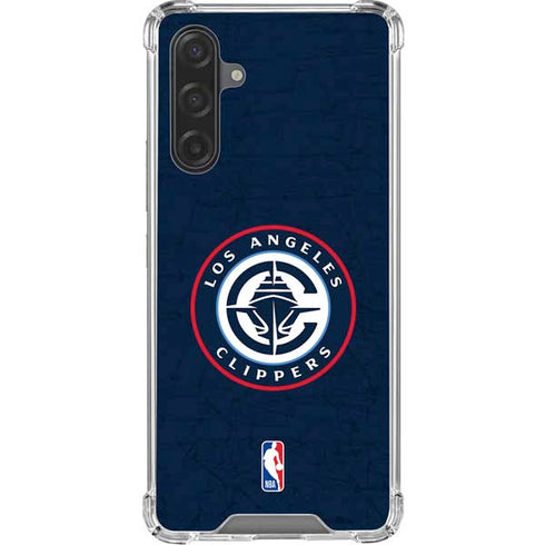 NBA Los Angeles Clippers Distressed Blue Galaxy A17 Clear Case