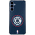 NBA Los Angeles Clippers Distressed Blue Galaxy A35 5G Clear Case