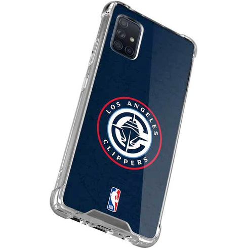 NBA Los Angeles Clippers Distressed Blue Galaxy A51 5G Clear Case