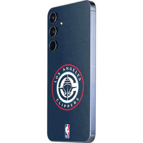 NBA Los Angeles Clippers Distressed Blue Galaxy A55 5G Skin