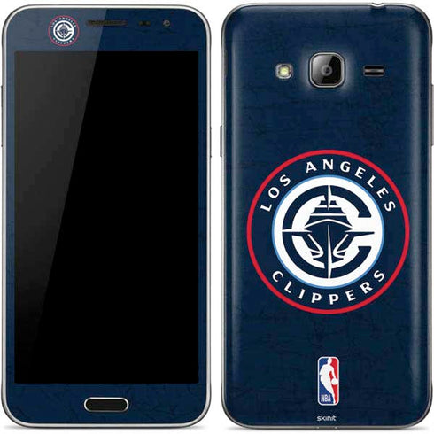 NBA Los Angeles Clippers Distressed Blue Galaxy J3 Skin