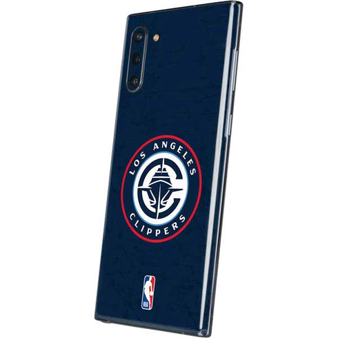 NBA Los Angeles Clippers Distressed Blue Galaxy Note 10 Skin