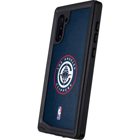 NBA Los Angeles Clippers Distressed Blue Galaxy Note 10 Waterproof Case