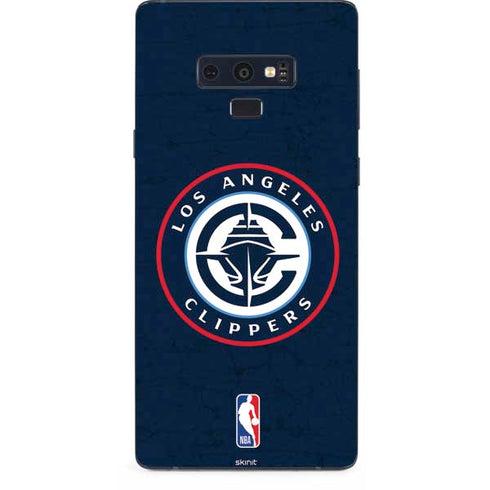 NBA Los Angeles Clippers Distressed Blue Galaxy Note 9 Skin