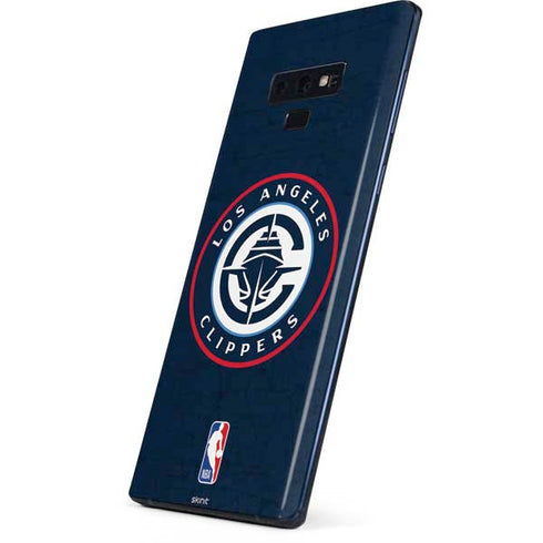 NBA Los Angeles Clippers Distressed Blue Galaxy Note 9 Skin