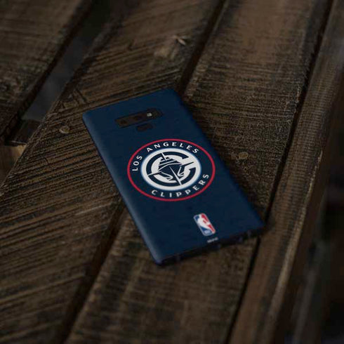 NBA Los Angeles Clippers Distressed Blue Galaxy Note 9 Skin