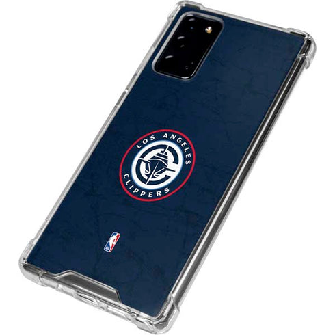 NBA Los Angeles Clippers Distressed Blue Galaxy Note20 5G Clear Case