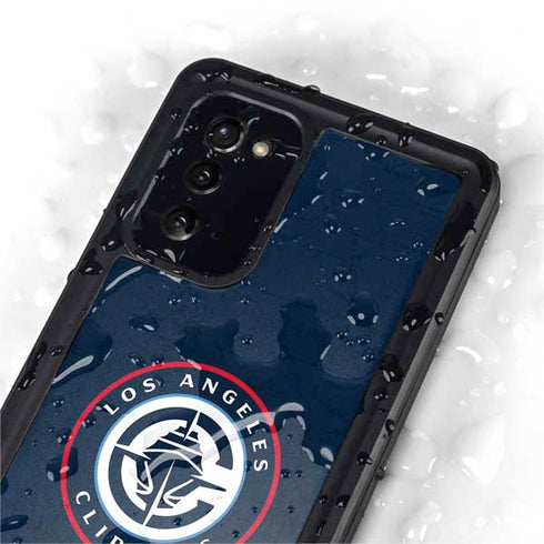 NBA Los Angeles Clippers Distressed Blue Galaxy Note20 5G Waterproof Case