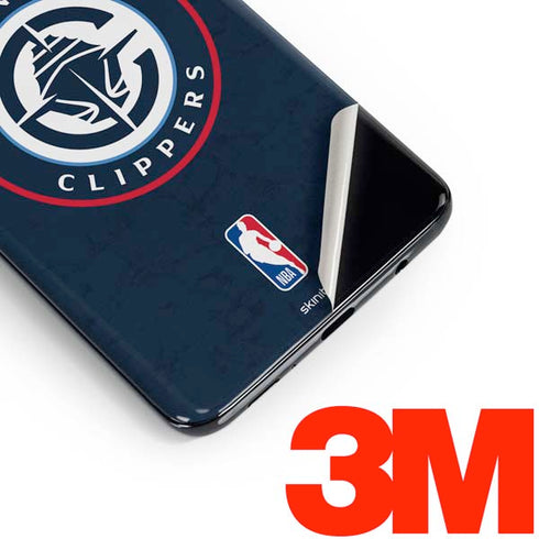 NBA Los Angeles Clippers Distressed Blue Galaxy S10 Plus Skin