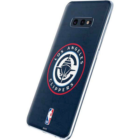 NBA Los Angeles Clippers Distressed Blue Galaxy S10e Skin