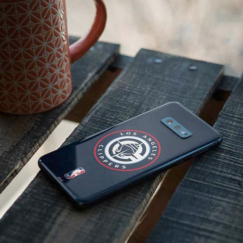 NBA Los Angeles Clippers Distressed Blue Galaxy S10e Skin