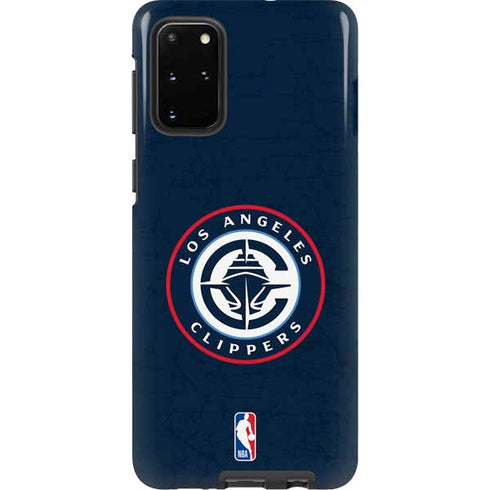 NBA Los Angeles Clippers Distressed Blue Galaxy S20 Plus Pro Case