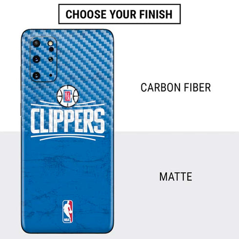 NBA Los Angeles Clippers Distressed Blue Galaxy S20 Plus Skin