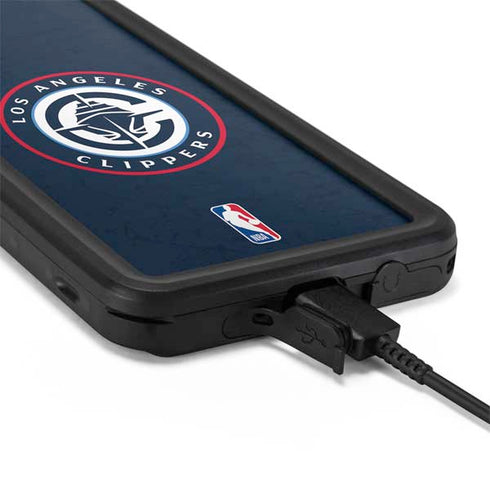NBA Los Angeles Clippers Distressed Blue Galaxy S20 Plus Waterproof Case