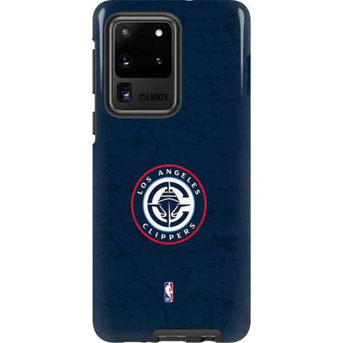 NBA Los Angeles Clippers Distressed Blue Galaxy S20 Ultra 5G Pro Case