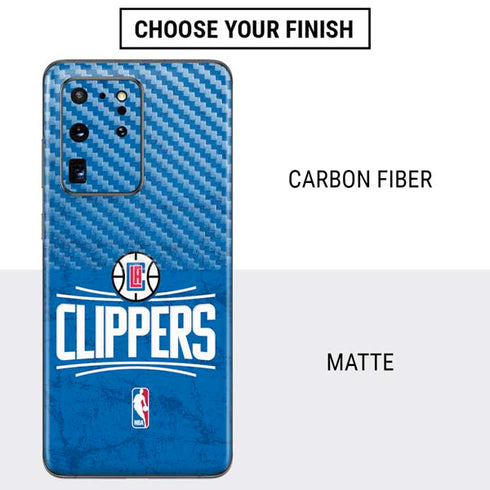 NBA Los Angeles Clippers Distressed Blue Galaxy S20 Ultra 5G Skin