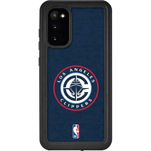 NBA Los Angeles Clippers Distressed Blue Galaxy S20 Waterproof Case