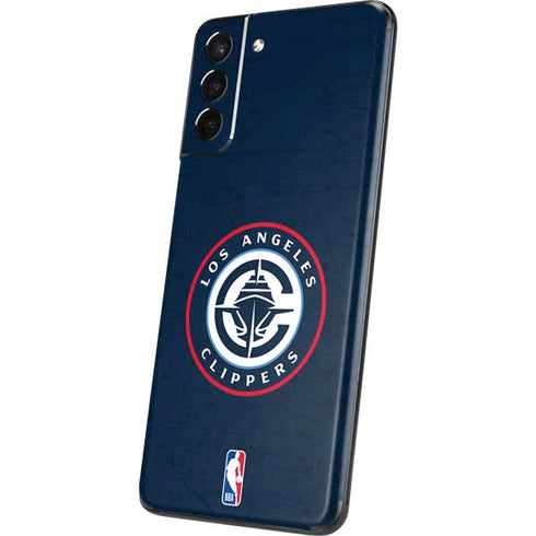 NBA Los Angeles Clippers Distressed Blue Galaxy S21 5G Skin