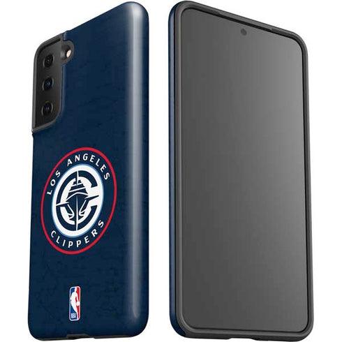 NBA Los Angeles Clippers Distressed Blue Galaxy S21 FE Pro Case