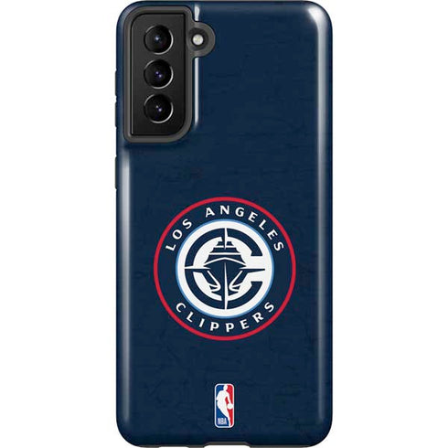 NBA Los Angeles Clippers Distressed Blue Galaxy S21 Plus 5G Pro Case