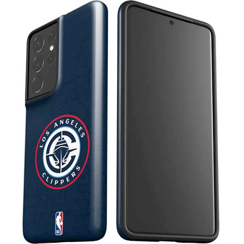 NBA Los Angeles Clippers Distressed Blue Galaxy S21 Ultra 5G Pro Case