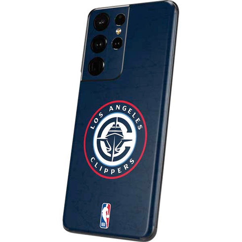 NBA Los Angeles Clippers Distressed Blue Galaxy S21 Ultra 5G Skin