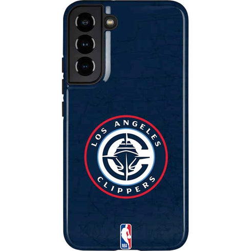 NBA Los Angeles Clippers Distressed Blue Galaxy S22 Plus Pro Case