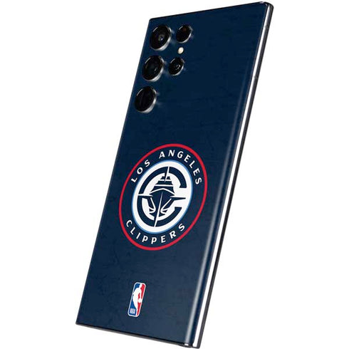 NBA Los Angeles Clippers Distressed Blue Galaxy S22 Ultra Skin